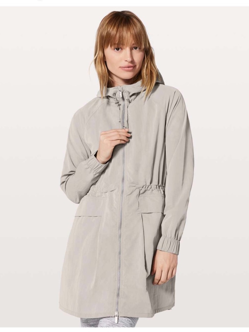 lululemon athletica Light Gray Hooded Utility Anorak